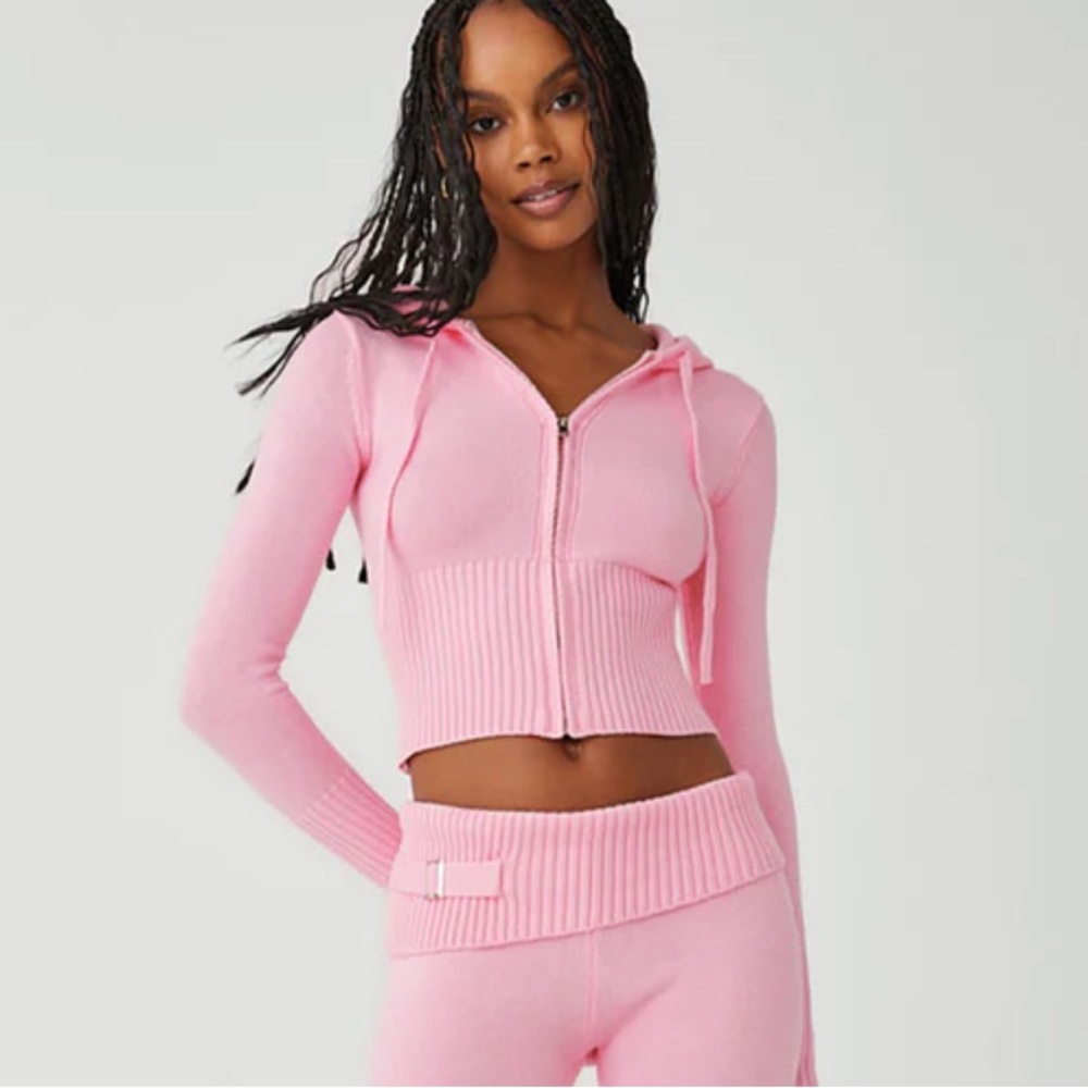 Frankie's Bikinis Cloud Knit sweater PINK